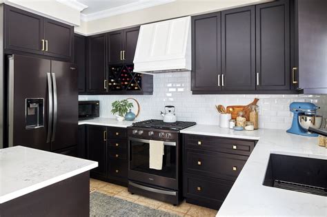 black stainless steel kitchen cabinets|black stainless steel hardware.